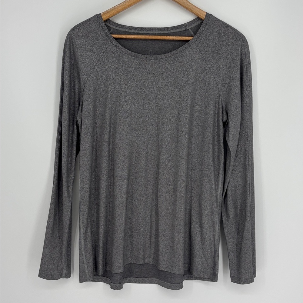Lululemon Emerald Long Sleeve *Foil Luminosity Foil Heathered Metal Grey Large